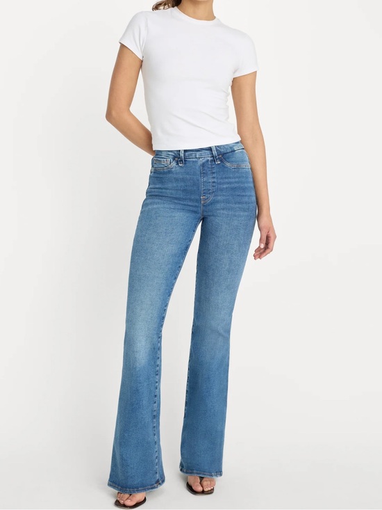 Good American Denim - Good American Power Stretch Pull-on Flare Pants